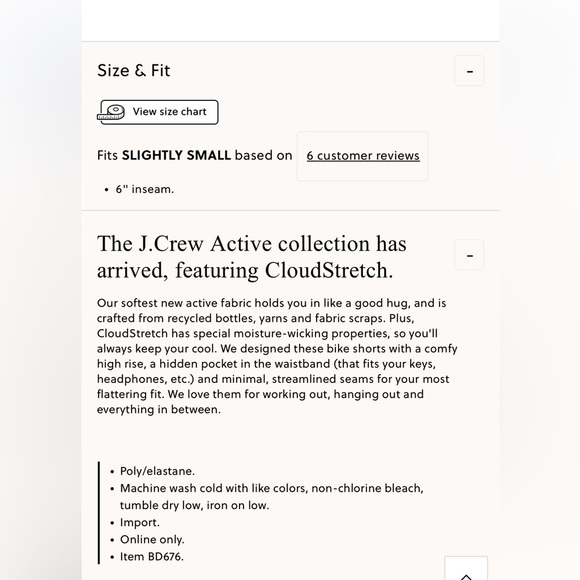 NWOT JCREW Blue CloudStretch high-rise BIKE short sz L - Picture 3 of 6